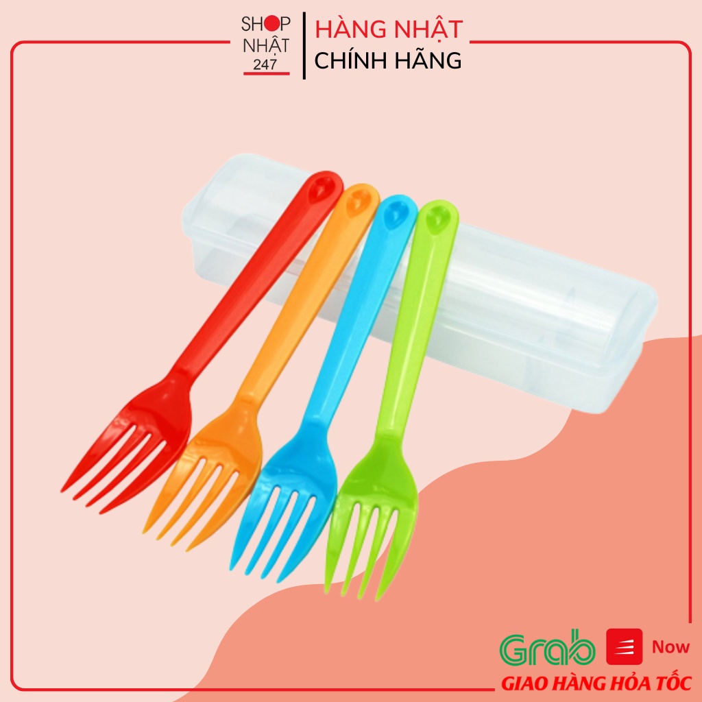 [Hỏa Tốc HN] Set 4 dĩa nhựa màu sắc kèm hộp Picnica Nội địa Nhật Bản