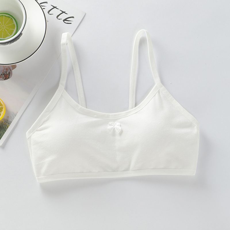 Áo lót nữ có thể tháo rời và có đệm màu trơn thích hợp cho độ tuổi dậy thì