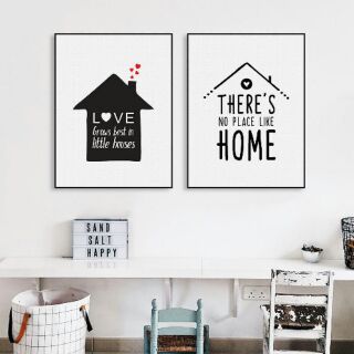 Tranh canvas chữ Love Home bộ 2 tranh 30*40_40*60