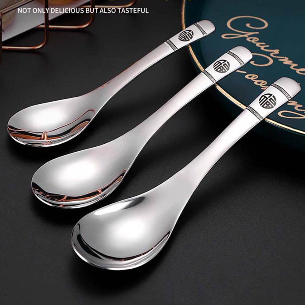 1 Muỗng Múc Cơm Bằng Thép Không Gỉ Chống Dính Phong Cách Trung Hoa