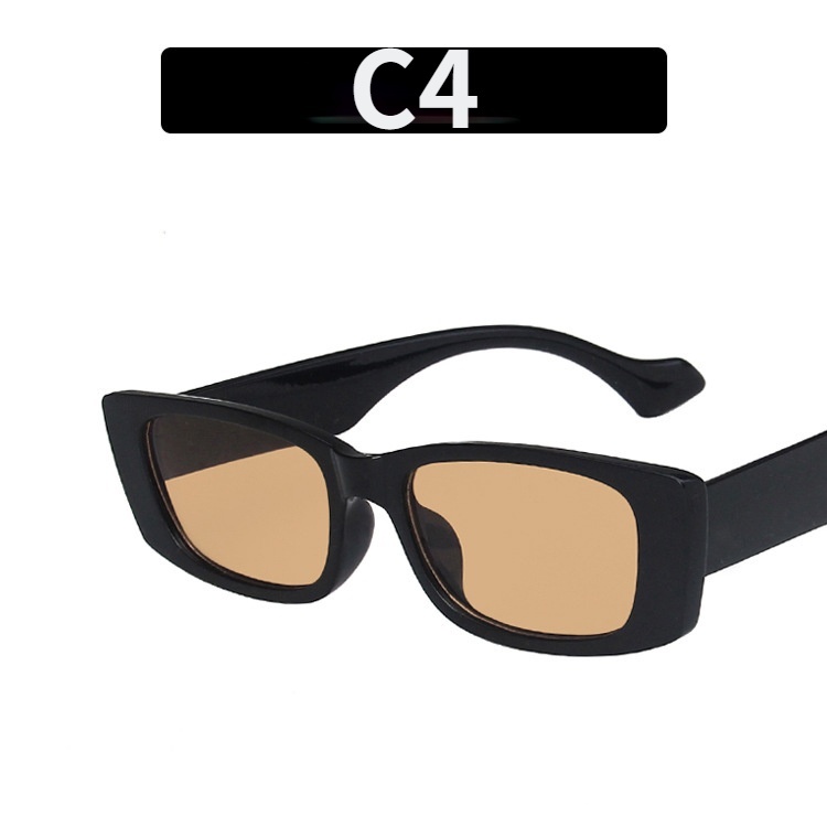 (YUZHU) INS Fashion Small Frame Square Retro Sunglasses for Women/Men