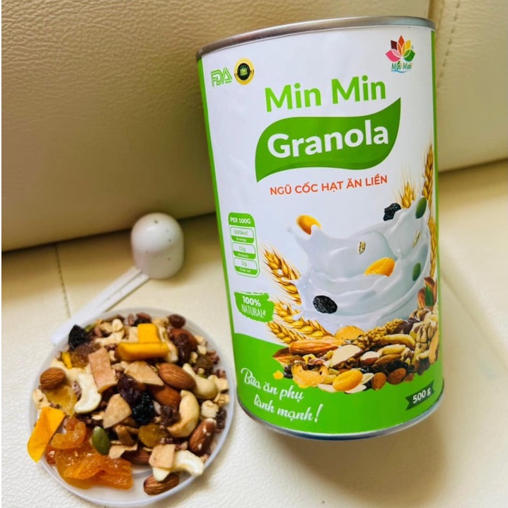 [Ảnh Thật] Ngũ Cốc Ăn Liền Min Min Granola 500g