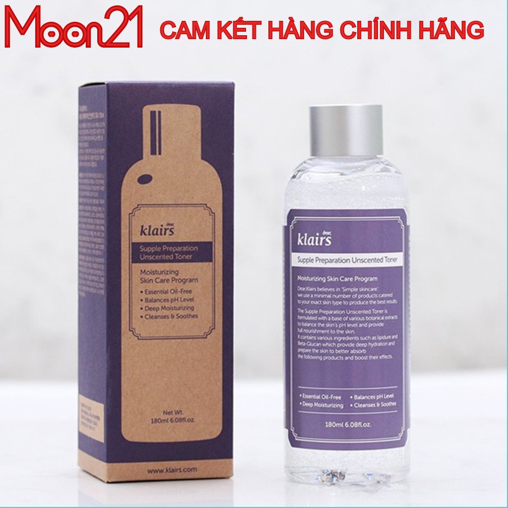 [ SỈ TỪ 192K ] Nước Hoa Hồng Klairs Supple Preparation Unscented Toner 180m | BigBuy360 - bigbuy360.vn