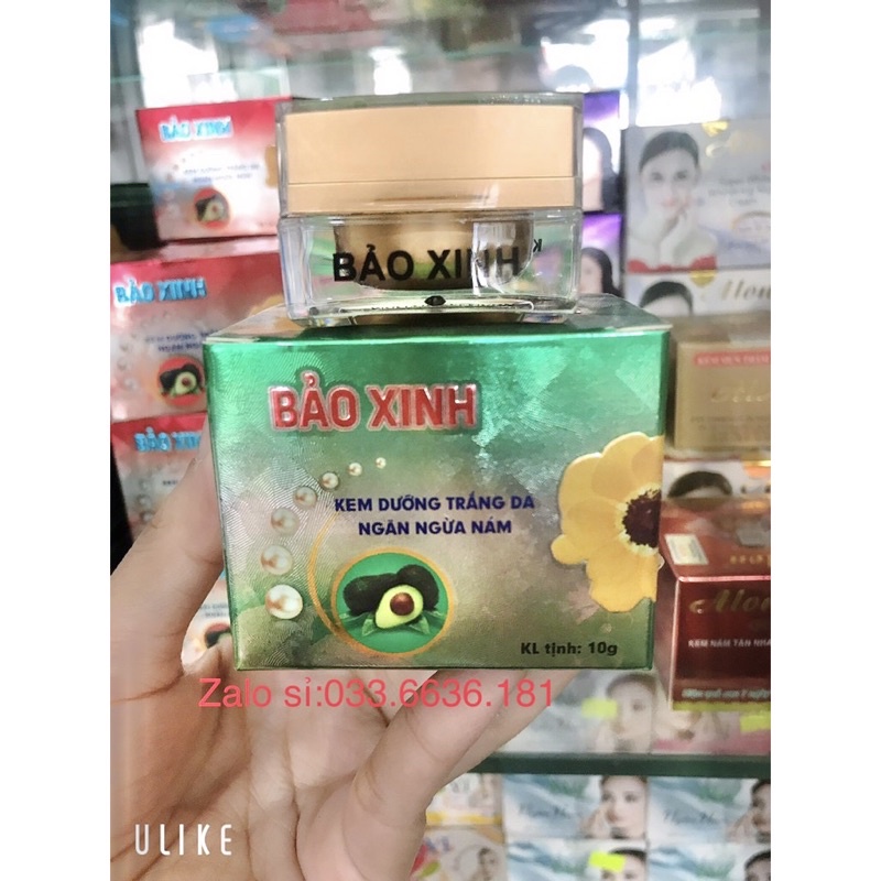 kem bảo xinh (màu xanh lá ) trắng da ngăn ngừa nám 10g [ chuẩn hàng 100%]