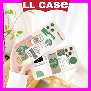 Ốp lưng iphone Starbucks cạnh vuông 6/6plus/6s/6splus/7/7plus/8/8plus/x/xr/xs/11/12/pro/max/plus/promax