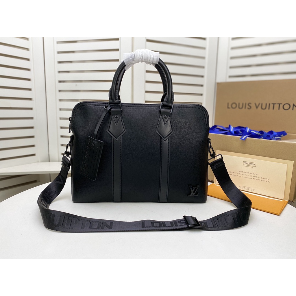 Cặp xách công sở nam da thật thời trang cao cấp Louis Vuitton LV phong cách thanh lịch, thời thượng