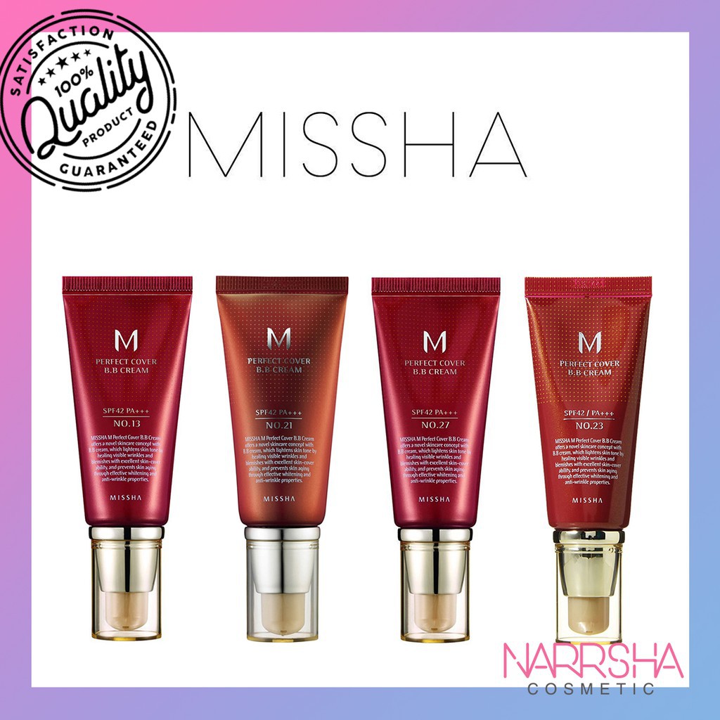 [MISSHA] M Perfect Cover BB Cream SPF42 PA+++ (#13 , #21 , #23 , #27) - 50ml
