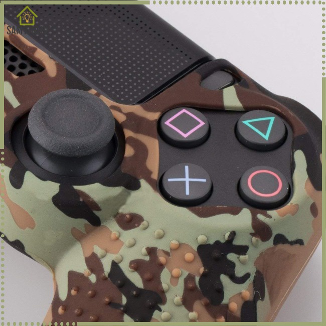 Ốp Bảo Vệ Tay Cầm Chơi Game Sony PS4 Slim / Pro Họa Tiết Rằn Ri Bằng Silicon Gel Cao Su