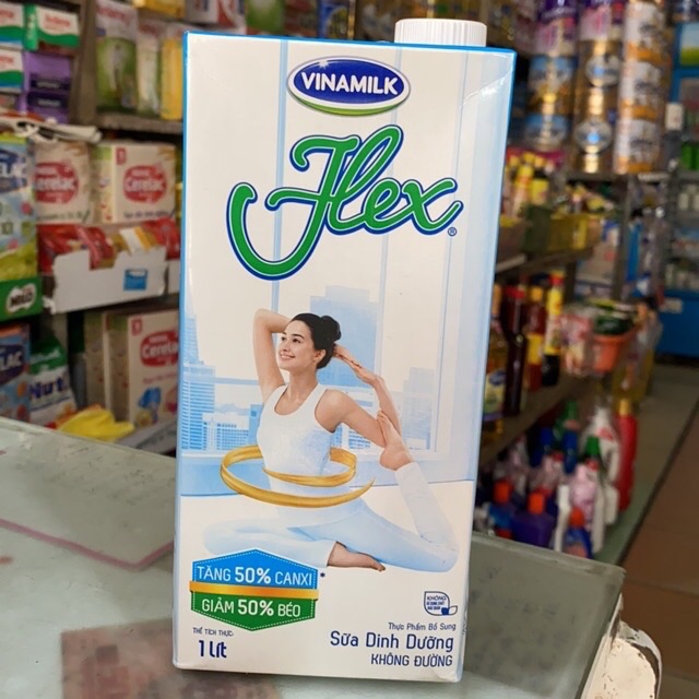 Sữa Giảm 50% Béo Flex Vinamilk Không Đường 1Lít