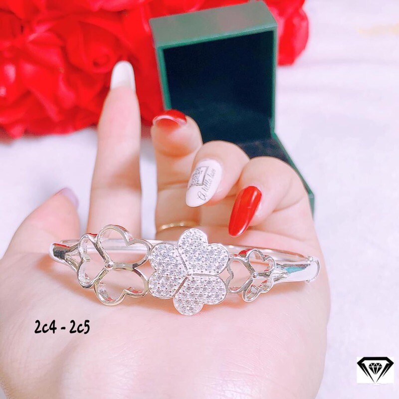 LẮC TAY CỎ 4 LÁ HÀNG DÀY ĐẸP CHO NỮ