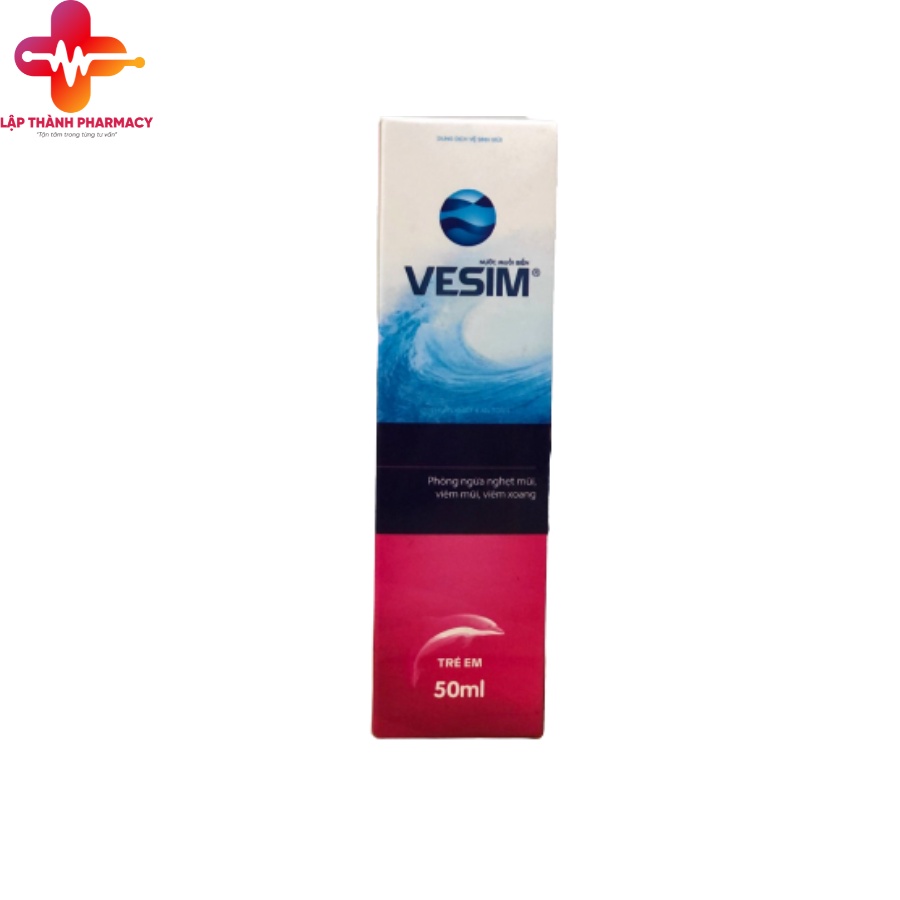 XỊT MŨI NƯỚC MUỐI BIỂN VESIM TRẺ EM, PHÒNG NGỪA NGHẸT MŨI, VIÊM MŨI, VIÊM XOANG
