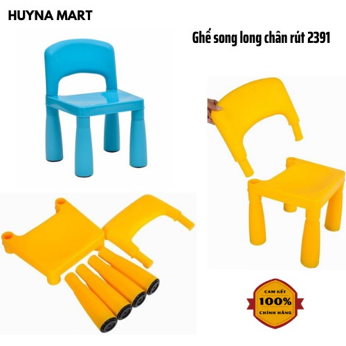 Bộ Bàn Ghế Nhựa Trẻ Em Song Long Chân Rút 2391