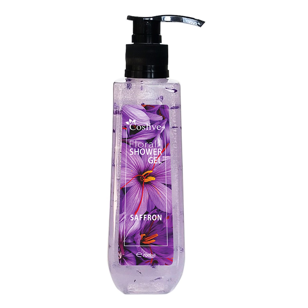 Gel Tắm Cánh Hoa Dưỡng Ẩm Tinh Chất Hoa Nghệ Tây COSLIVE 700ML