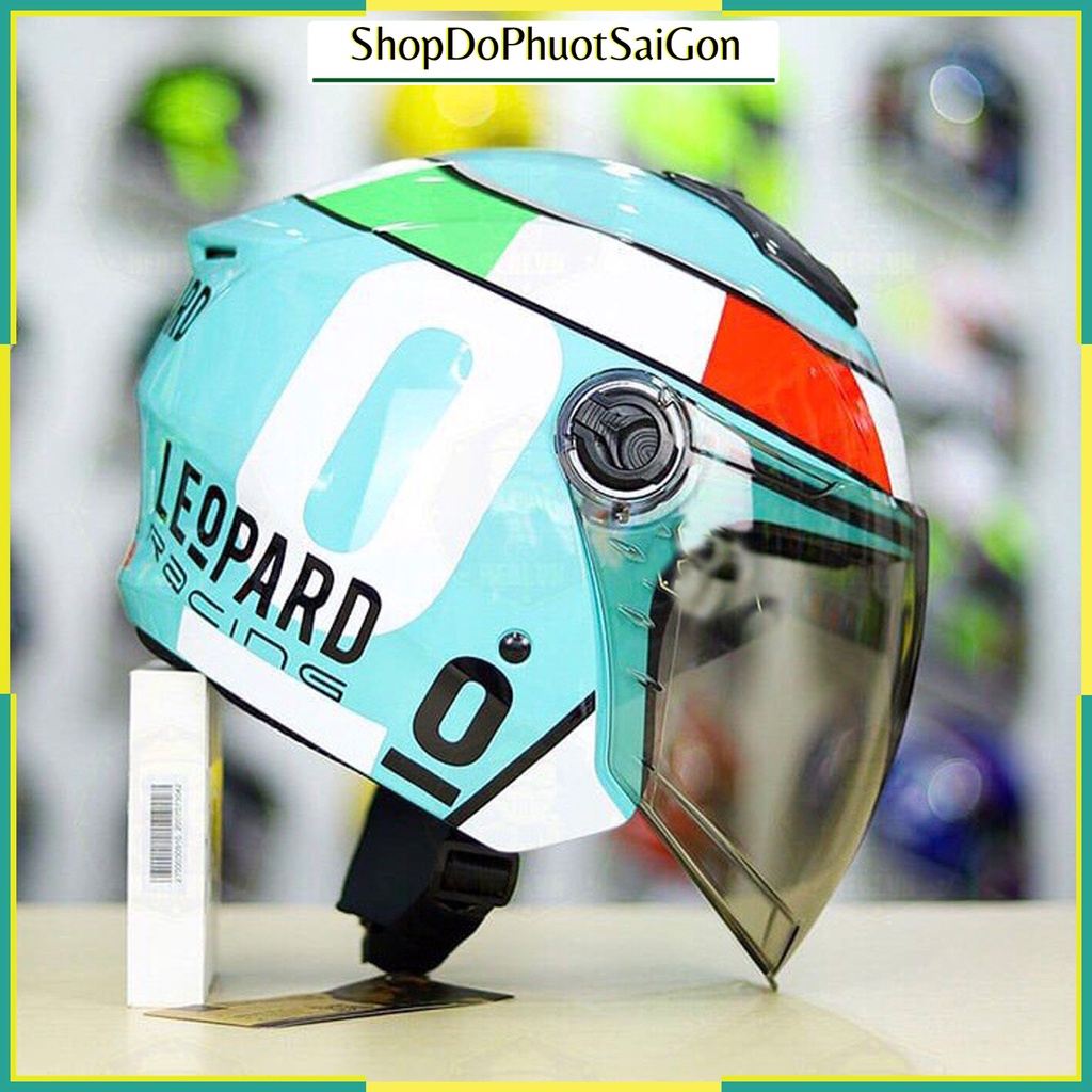 Mũ bảo hiểm 3/4 ROYAL XH01 tem LEOPARD 1 kính chính hãng