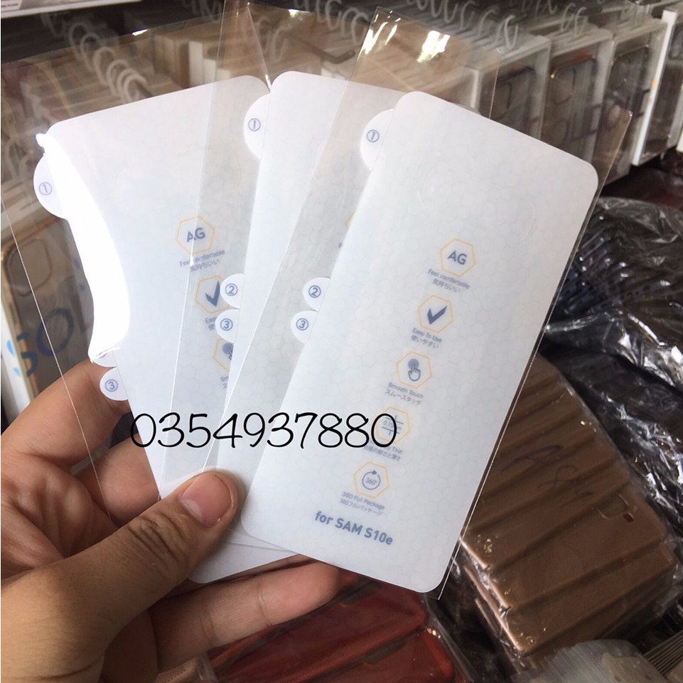 Dán dẻo PPF AG Chống vân tay cho Galaxy S10e Full màn hình, Bảo vệ máy
