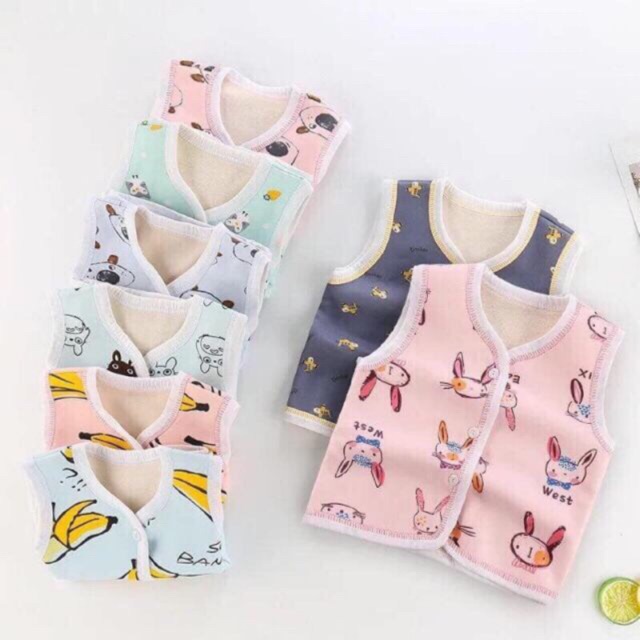 Áo gile nỉ lông cho bé sơ sinh đến 13kg