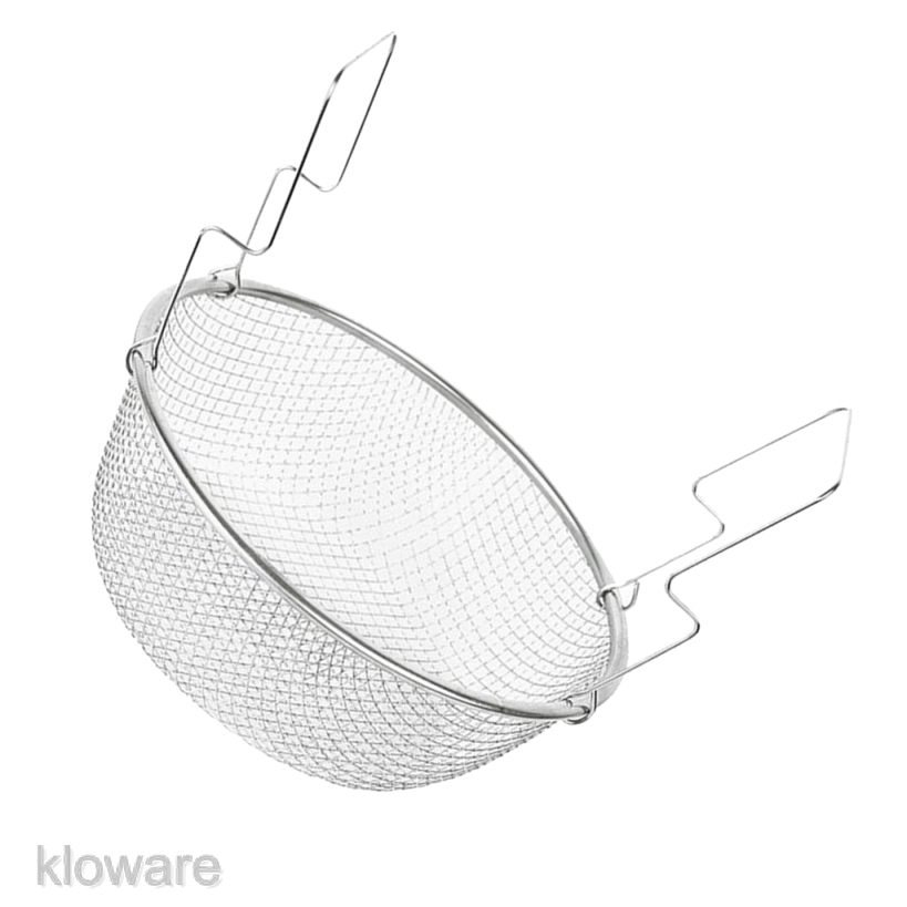 Rổ Lưới Lọc Bằng Thép Không Gỉ Hình Tròn Có 3 Kích Cỡ Dùng Để Chiên Rau Củ Quả
