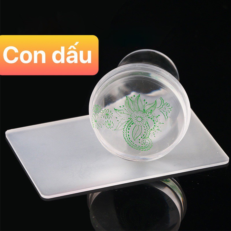 con dấu silicon in hình móng