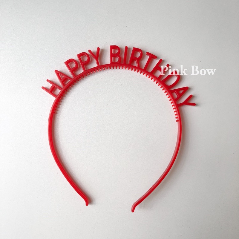 Cài tóc nhựa có chữ Happy Birthday 6 màu