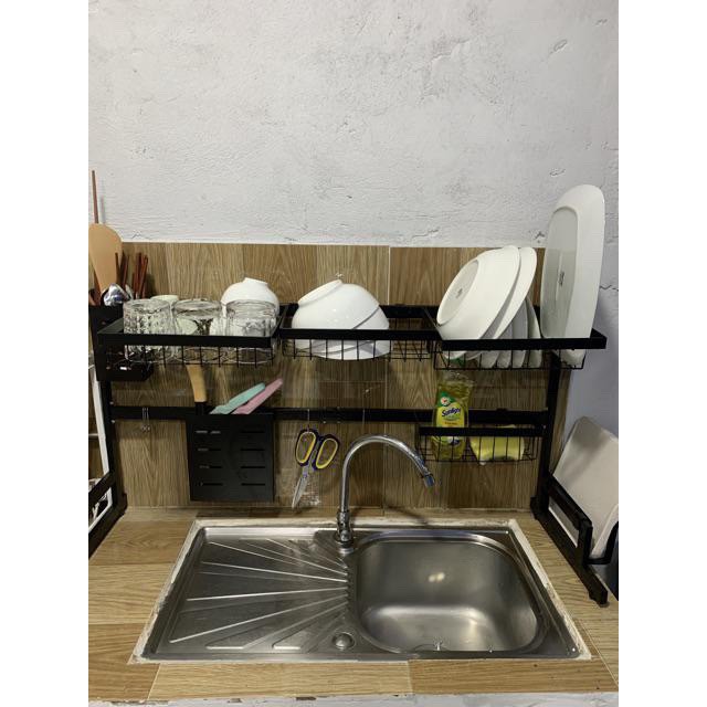 Kệ Úp Chén Bát Trên Bồn Rửa Tích Hợp 9 Công Dụng, Sơn Tĩnh Điện Cao Cấp - Kệ Bát Đĩa Thông Minh, Đa Năng Tiện Lợi | BigBuy360 - bigbuy360.vn