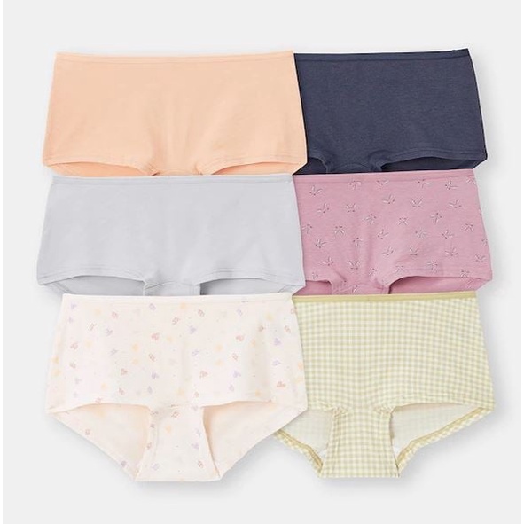 Quần lót Boxer Cotton nữ GU set/6cái- Hàng nội địa Nhật