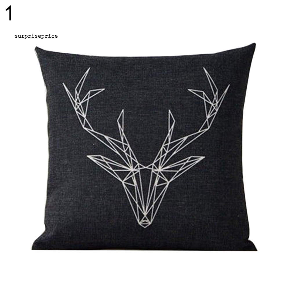 Vỏ gối vuông họa tiết động vật trang trí nội thất