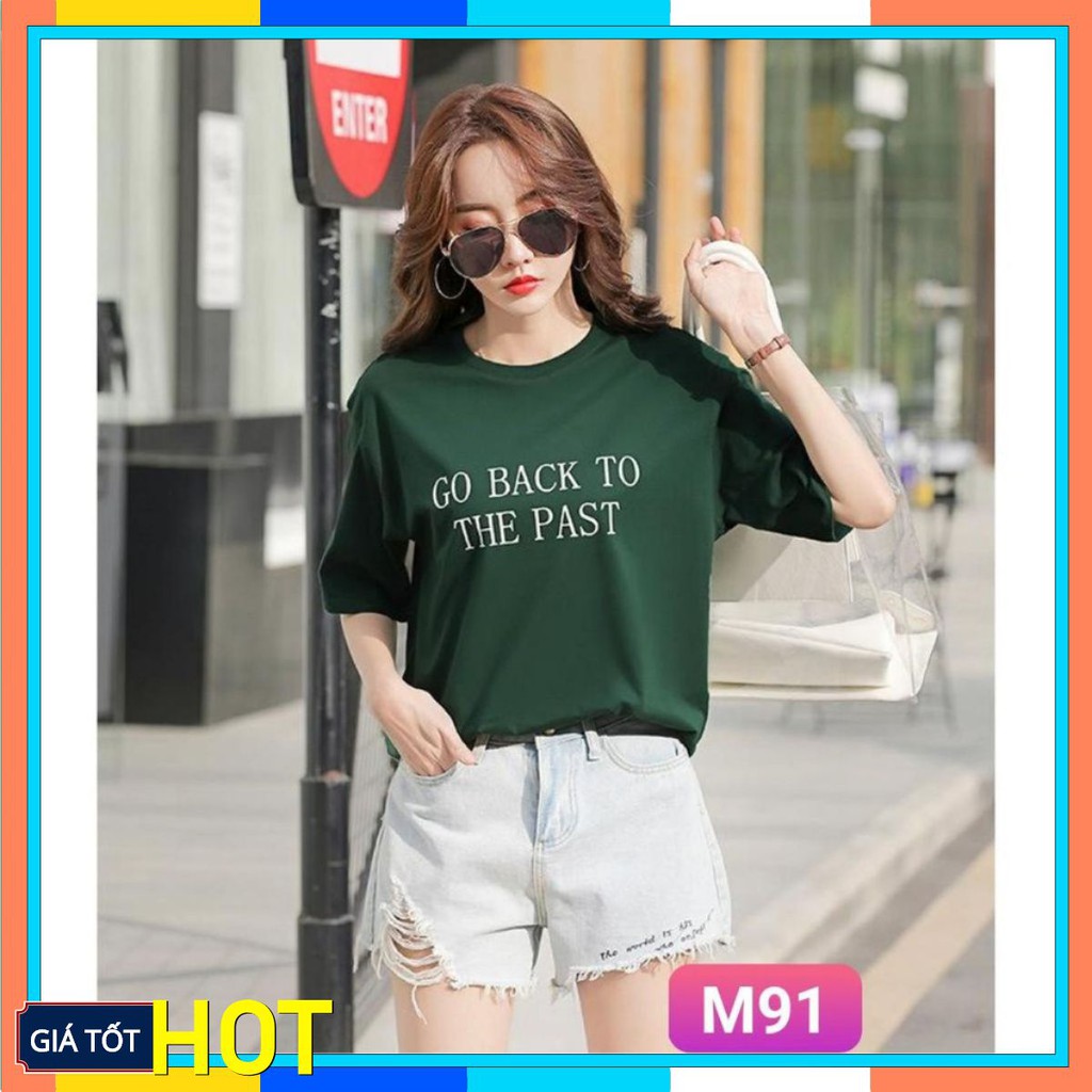 Áo Thun Nữ Tay Ngắn FREESHIP Áo phông nữ thun cotton, mịn, mát, sành điệu in chữ Mã Áo M91