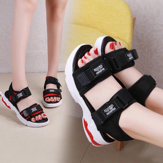 HAL2376 Sandal quai chữ học sinh này như hình đế cao su non cao 4,5cm