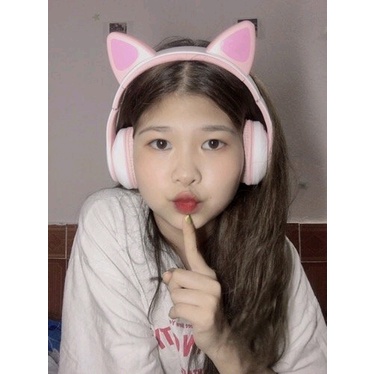 Tai Nghe Mèo Bluetooth Chụp Tai STN28, Có Micro, Âm Thanh Siêu Bass. Headphone Con Mèo Chơi Game, Học Online