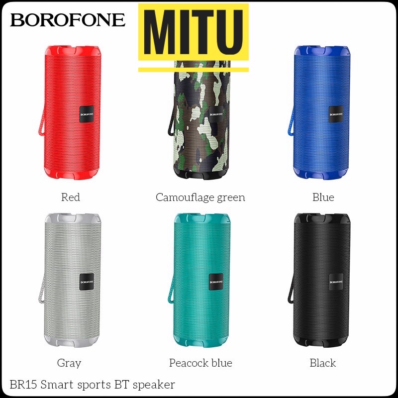 Loa Bluetooth BOROFONE BR15 âm thanh lớn, hỗ trợ AUX, thẻ nhớ TF - CHÍNH HÃNG