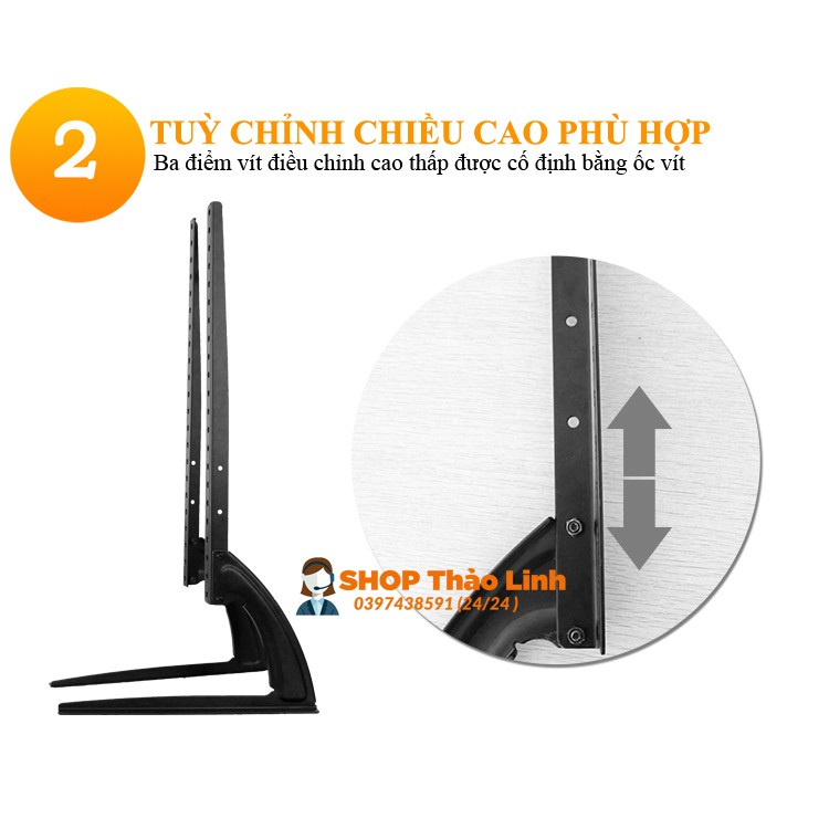 [THEO DÕI SHOP để nhận COUPON 20%] Chân đế tivi đa năng 32-75 inch phù hợp với mọi màn hình