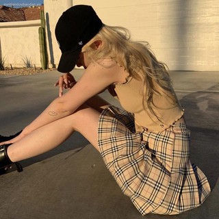 Chân váy Burberry xếp li thời trang Hàn Quốc