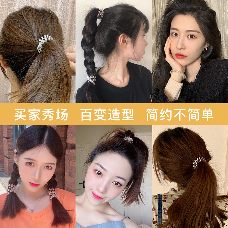 Dây Buộc Tóc Lò Xo Hình Xoắn Ốc Thời Trang Cho Nữ