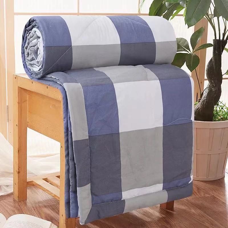 Chăn Hè Đũi Trần Bông 2MX2M3 siêu mềm mịn,Được Chọn Màu Và Mẫu[kẻ karo xanh to]