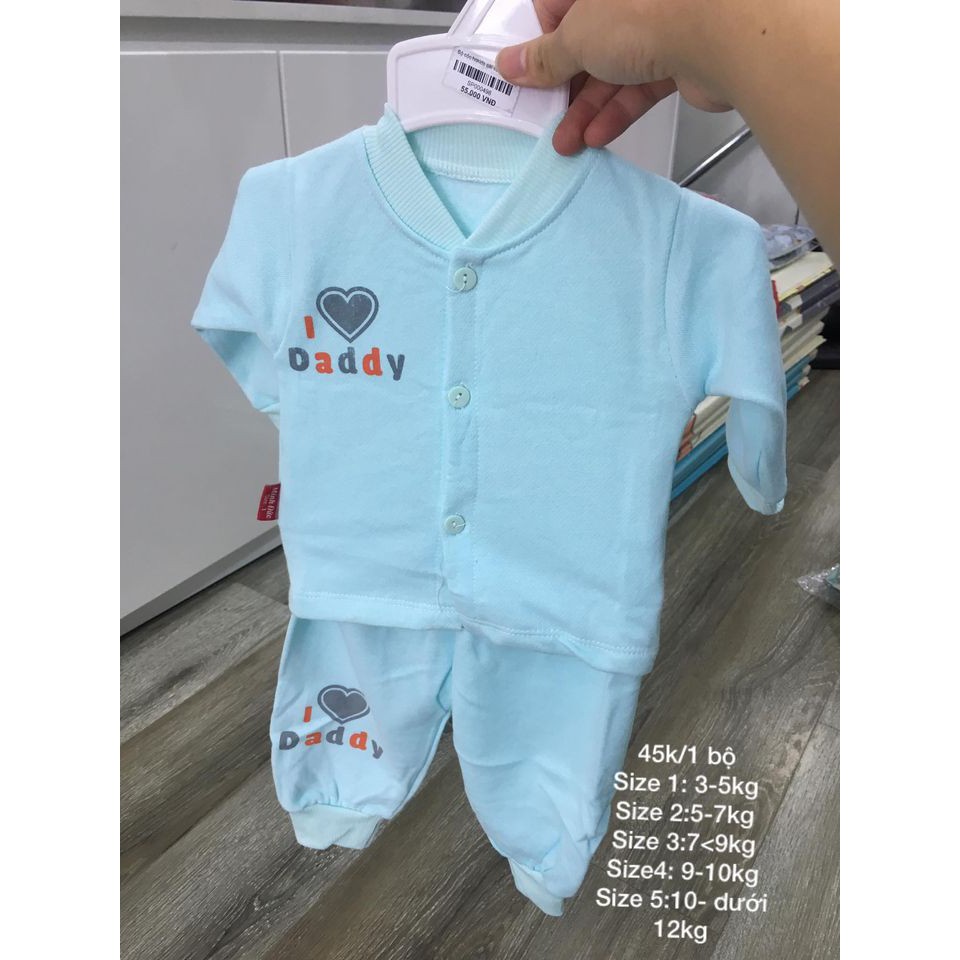 Bộ quần áo nỉ lông minh đức daddy cho bé