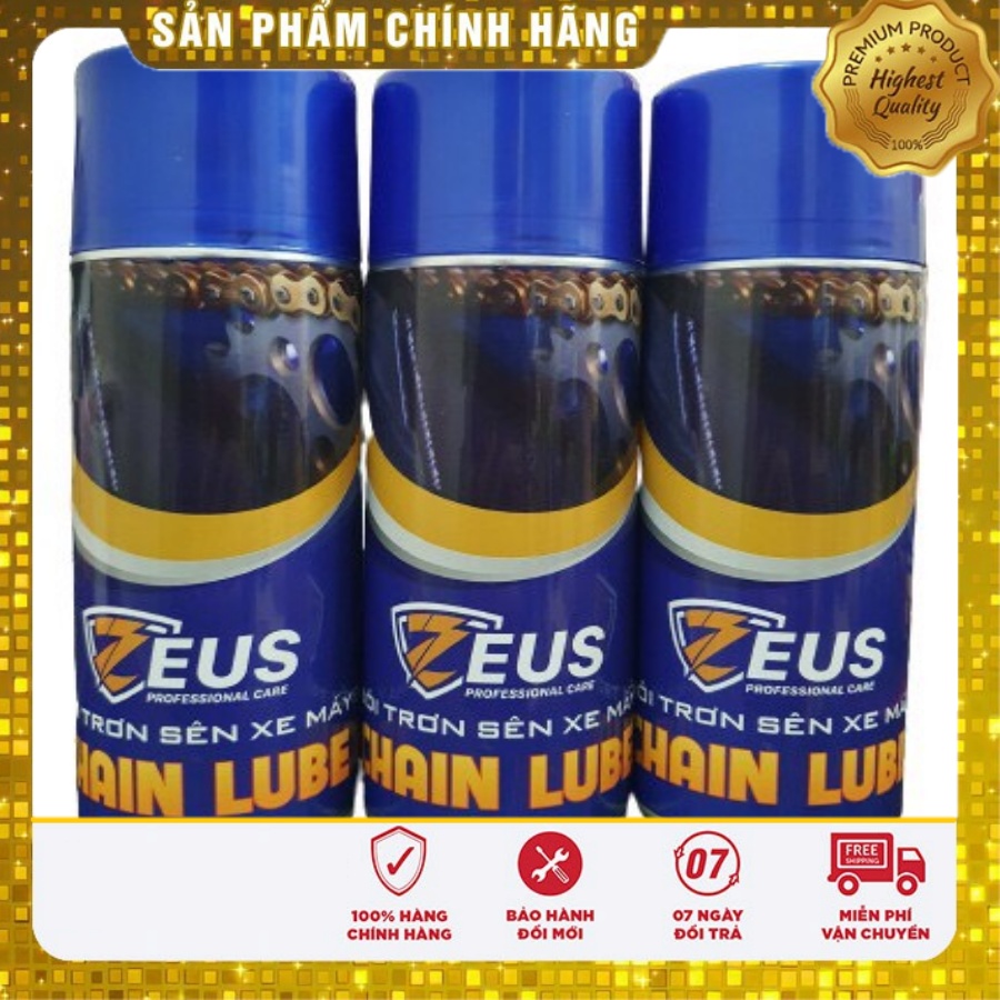 Chai xịt dưỡng sên Zeus Premium Chain Lube 400ml tặng chổi vệ sinh sên thumbnail