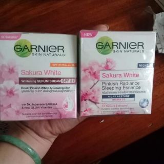 Combo kem dưỡng trắng da sakura ngày và đêm thái lan