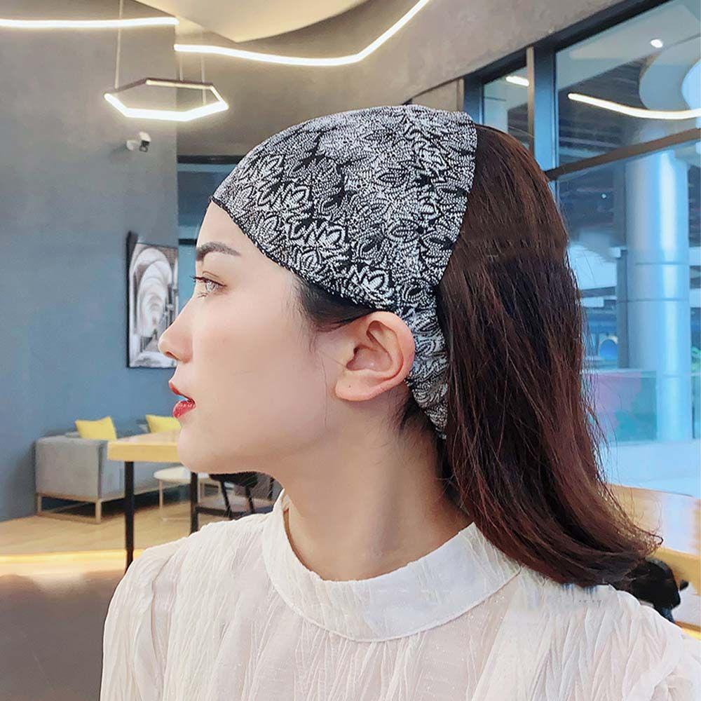MOCHO Băng Đô Ren Bản Rộng Chống Trượt Rửa Mặt Thanh Lịch Hợp Thời Trang Cho Nữ