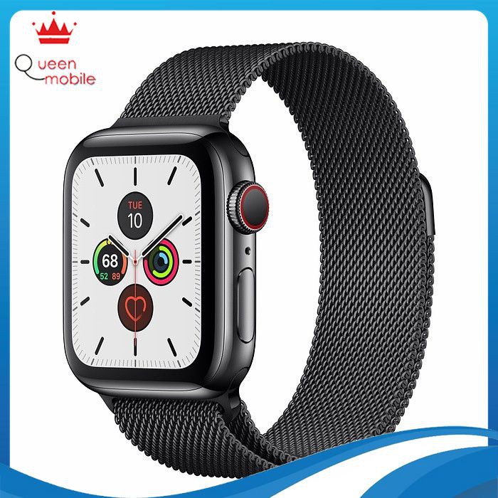 [Giá siêu tốt] Đồng Hồ Thông Minh Apple Watch Series 5 40mm Space Black Stainless Steel Case with Space Black Milanes