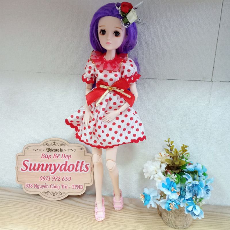 Búp Bê BJD 1/5 - 36cm 💖 Cơ Thể 21 Khớp Tóc Dài và Dày