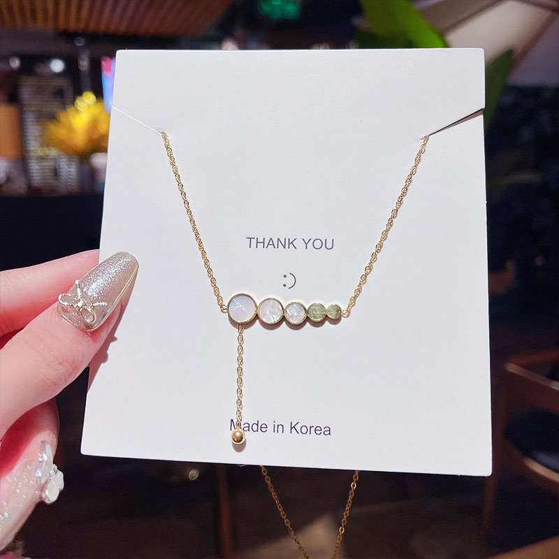 XiaoboACC Dây chuyền bằng thép titan mạ vàng 18K thời trang thanh lịch cho nữ - 38CM+6CM