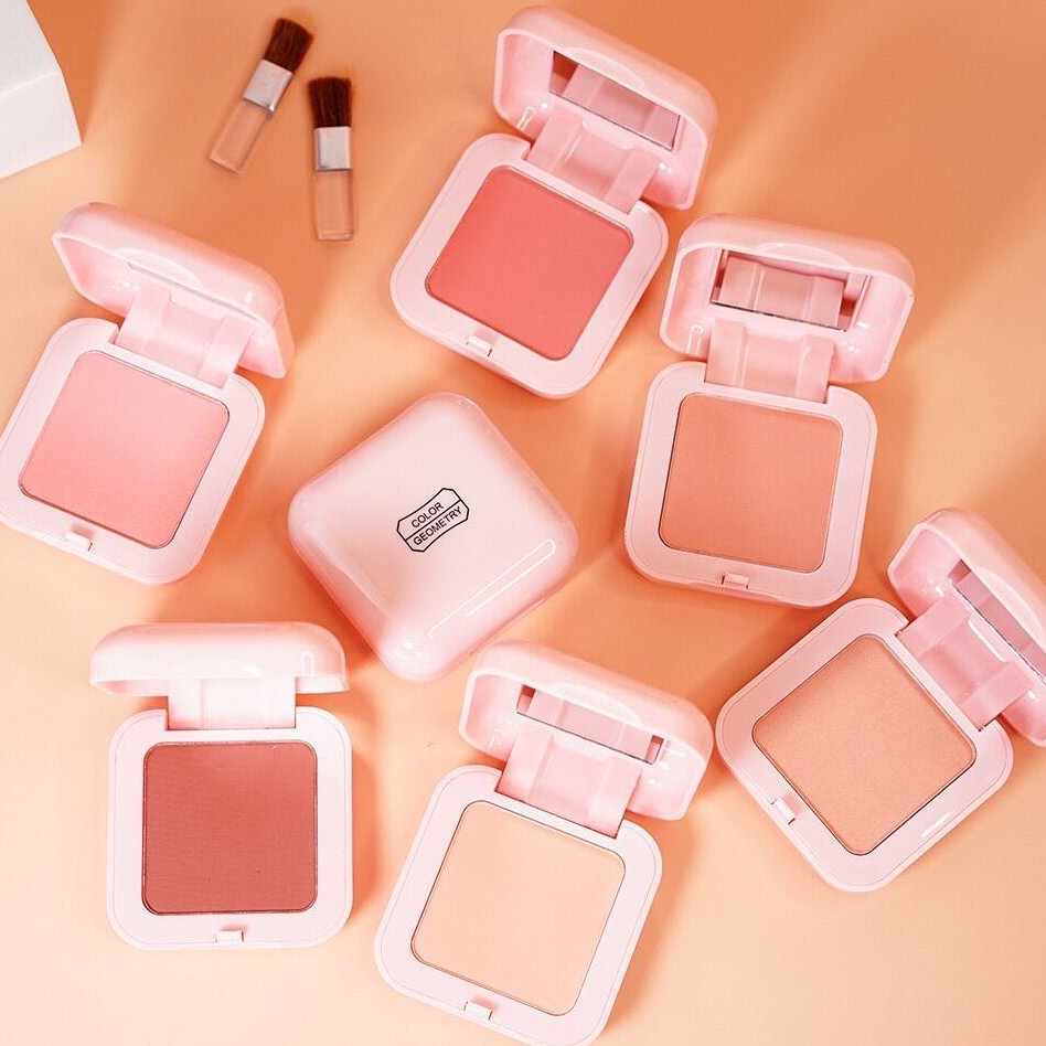 Phấn Má Hồng Đơn Sắc Geometry COLOR Siêu Đẹp Có Gương
