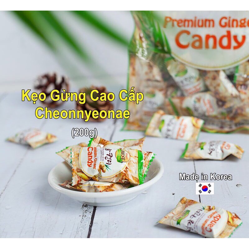 Kẹo gừng Hàn Quốc ⚡ CHẤT LƯỢNG CAO ⚡ Premium Ginger Candy cao cấp, thơm ngon, giảm cảm giác say tàu xe