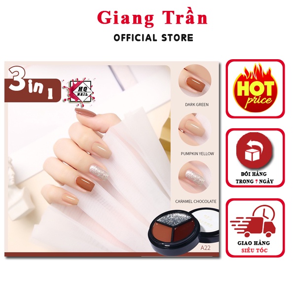 Gel sơn móng đặc nén 3 in 1 siêu đẹp màu HOT 2021