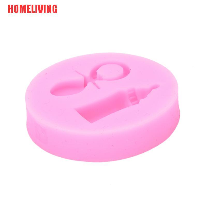 1 Khuôn Silicone Làm Bánh Kẹo Hình Bình Sữa Em Bé Trang Trí