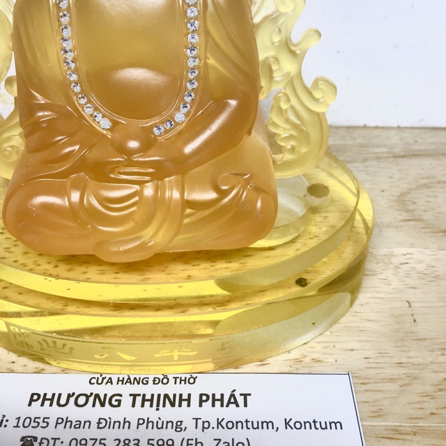 Tượng Phật Tổ 2 Mặt Lưu Ly Cao Cấp Đặt Xe Hơi Kèm Văn Khấn