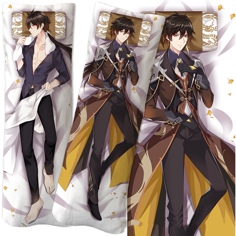 Vỏ Gối In Hình Game Genshin Impact Zhongli Dakimakura