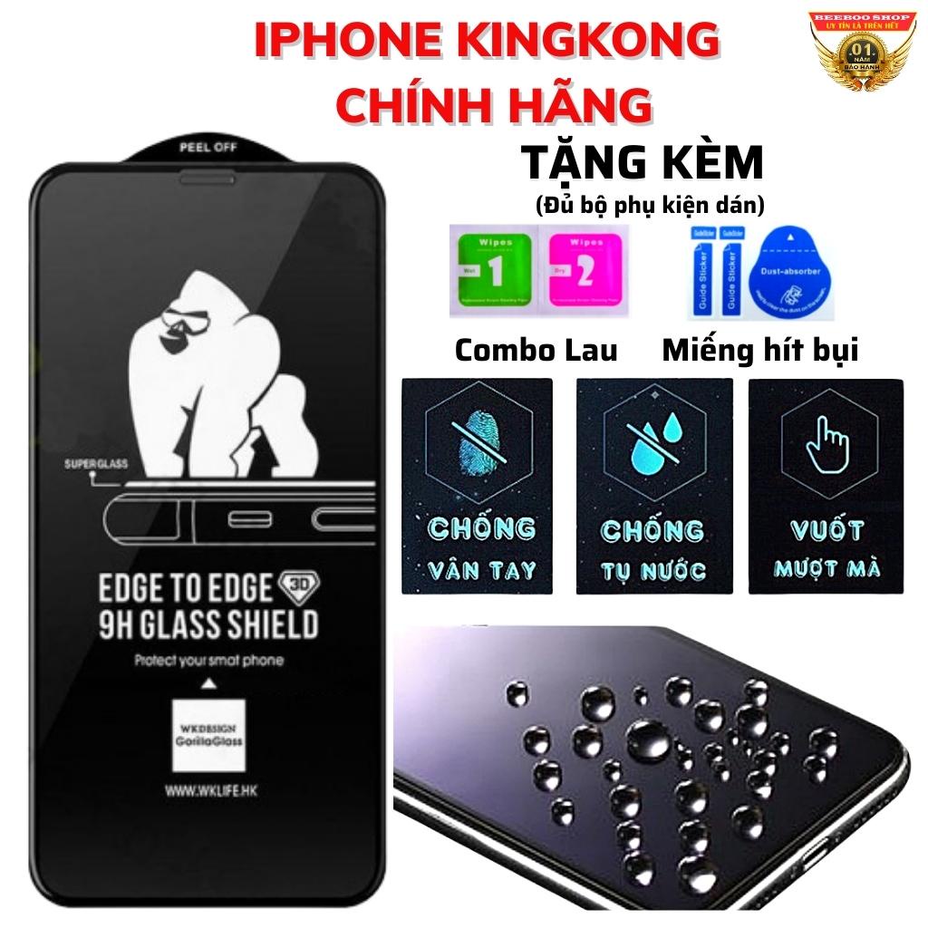 Kính cường lực KingKong cho iPhone xs max/ 11 pro max/ 12 pro max/ 13 pro max/ 7 8 plus/ x/ xr - Full màn hình 3D