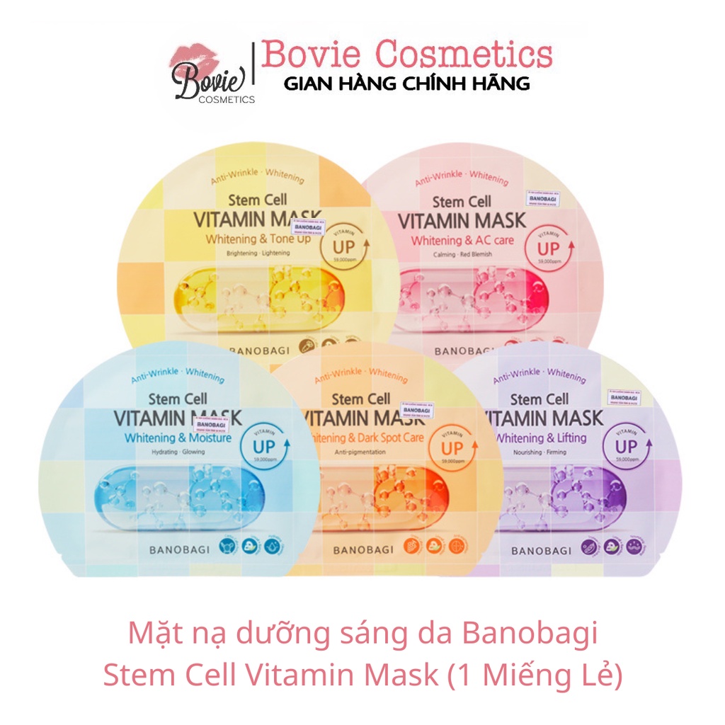Mặt nạ dưỡng sáng da Banobagi Stem Cell Vitamin Mask  - Caro