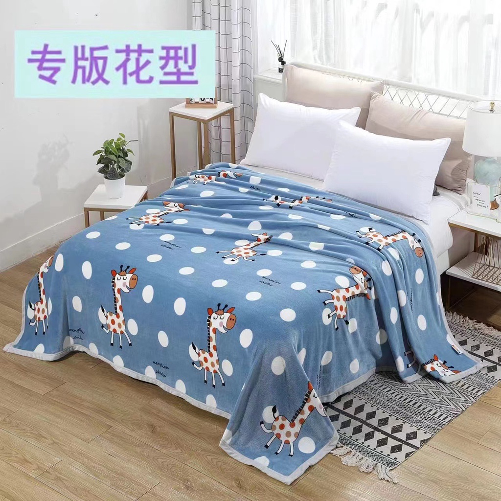 Chăn tuyết nhung sữa chăn tuyết nỉ nhung mền đắp 4 mùa văn phòng mềm mịn không sổ không rụng lông kích thước 2m x 2m3
